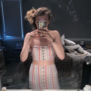 *top* Forever 21 Pastel Striped Top